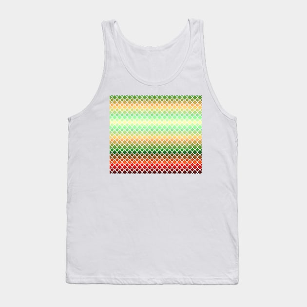 Yellow Orange Red Green Quatrfoil Tank Top by saradaboru